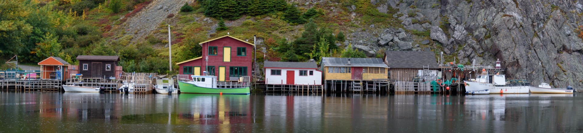 Quidi Vidi fishing village harbour in St. John's, Newfoundland and Labrador